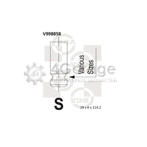 BGA V998858 Выпускной клапан