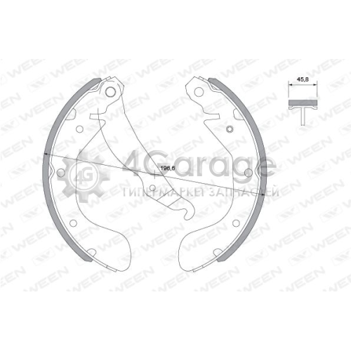 WEEN 1522003 Комплект тормозных колодок в Красноярске