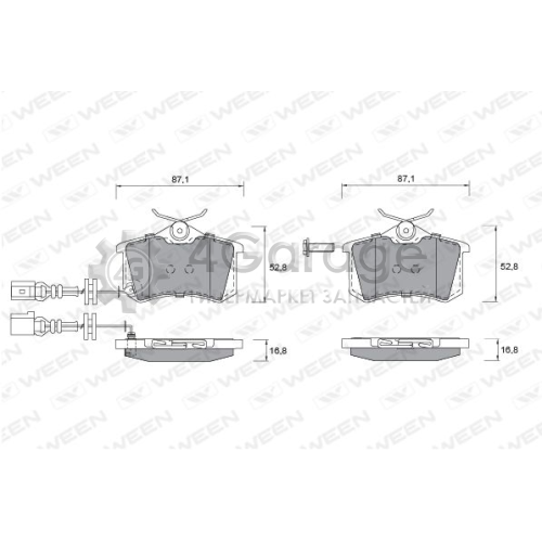 WEEN 1511247 Комплект тормозных колодок дисковый тормоз