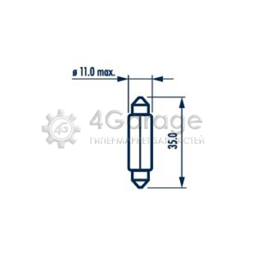 NARVA 17136 Лампа накаливания фонарь освещения номерного знака