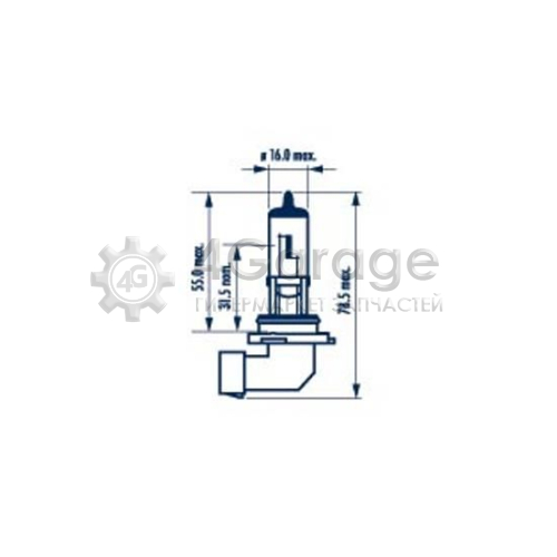 NARVA 48095 Лампа накаливания противотуманная фара