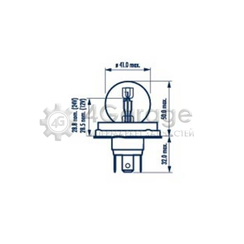 NARVA 49321 Лампа накаливания фара дальнего света