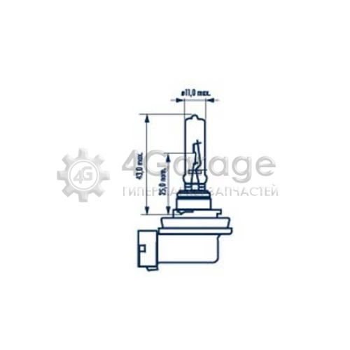 NARVA 48077 Лампа накаливания фара дальнего света
