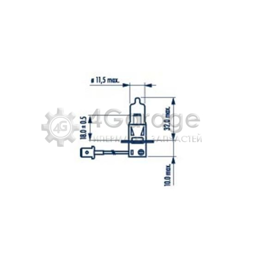 Лампа накаливания фара дальнего света Range Power Blue+ NARVA 48633 в Москве