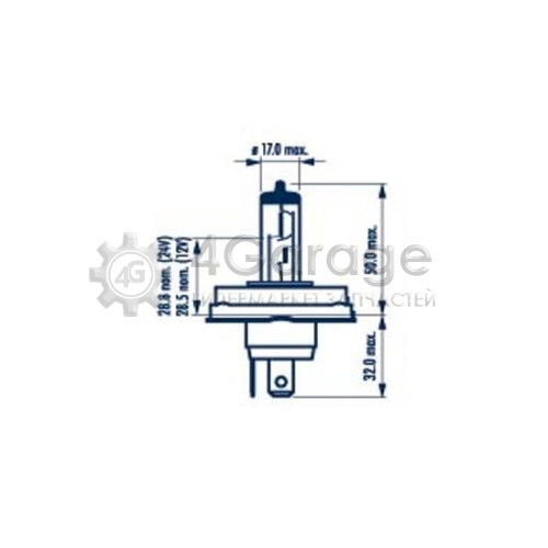 Лампа накаливания фара дальнего света Halogen NARVA 48121 в Москве