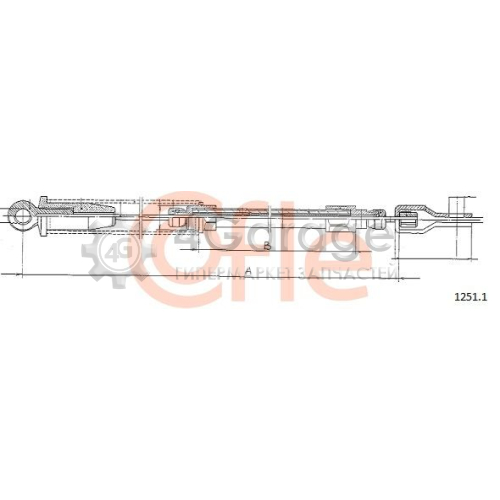 COFLE 12511 Тросик cтояночный тормоз