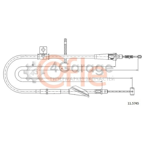 COFLE 115745 Тросик cтояночный тормоз