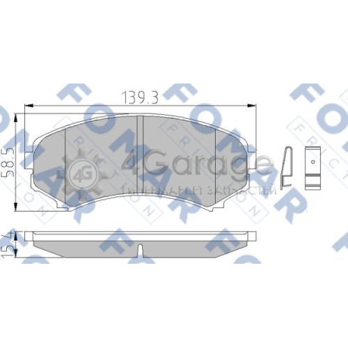 FOMAR Friction FO663681 Комплект тормозных колодок дисковый тормоз в Красноярске