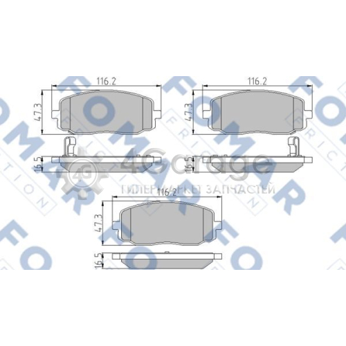 FOMAR Friction FO932281 Комплект тормозных колодок дисковый тормоз в Красноярске