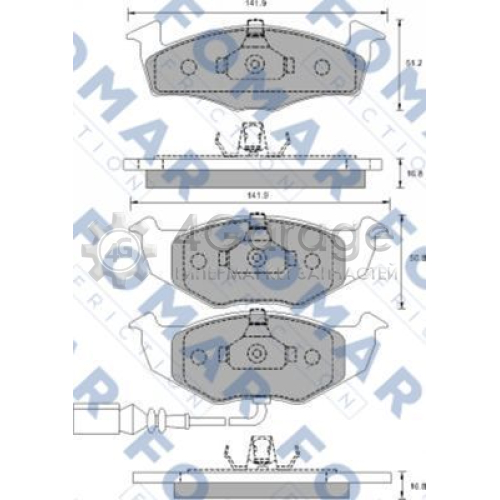 Комплект тормозных колодок дисковый тормоз FOMAR Friction FO907381 в Нижнем Новгороде