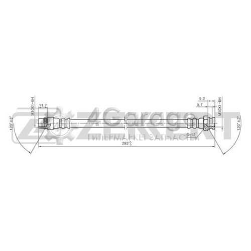 ZEKKERT BS9237 Тормозной шланг в Красноярске