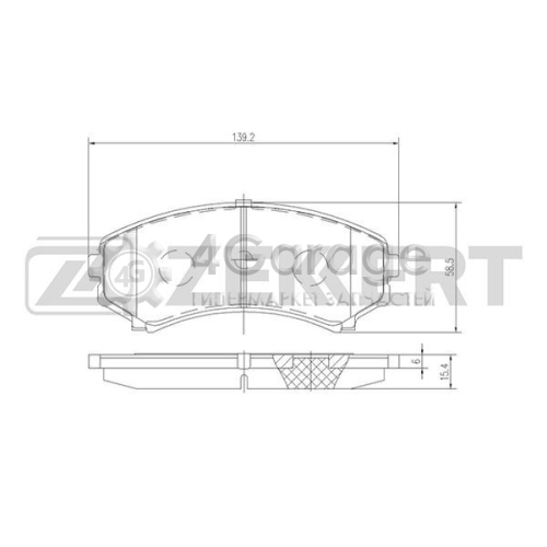 ZEKKERT BS1140 Комплект тормозных колодок дисковый тормоз в Красноярске