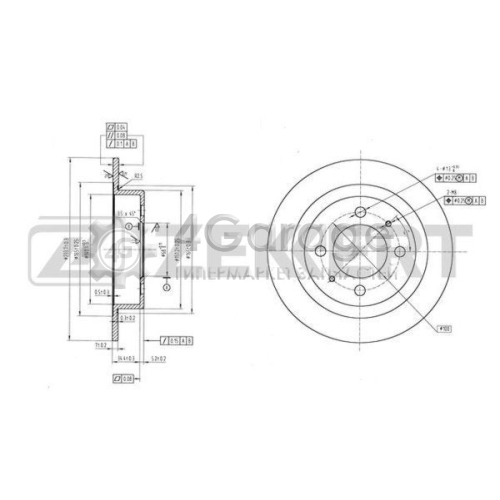 ZEKKERT BS6088 Тормозной диск в Красноярске