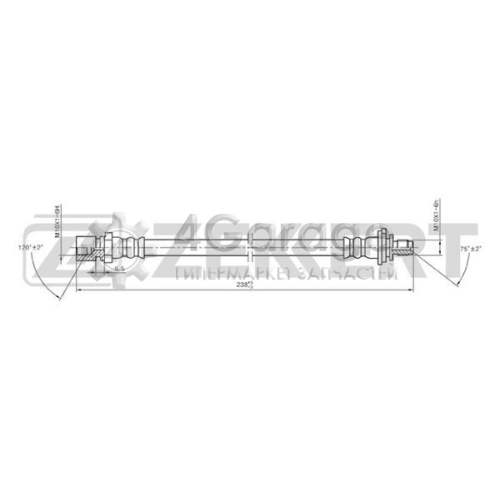 Тормозной шланг ZEKKERT BS9030 в Ростове-на-Дону