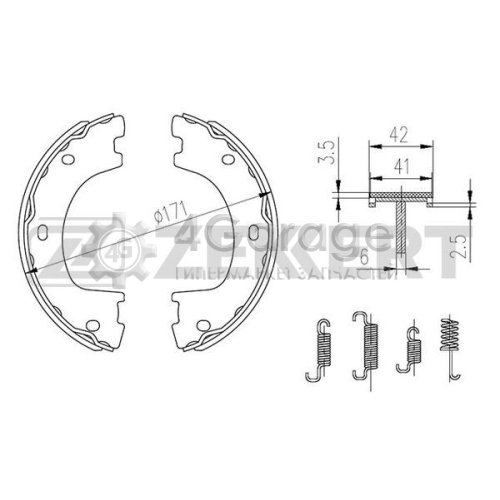 Комплект тормозных колодок ZEKKERT BK4308 в Ростове-на-Дону