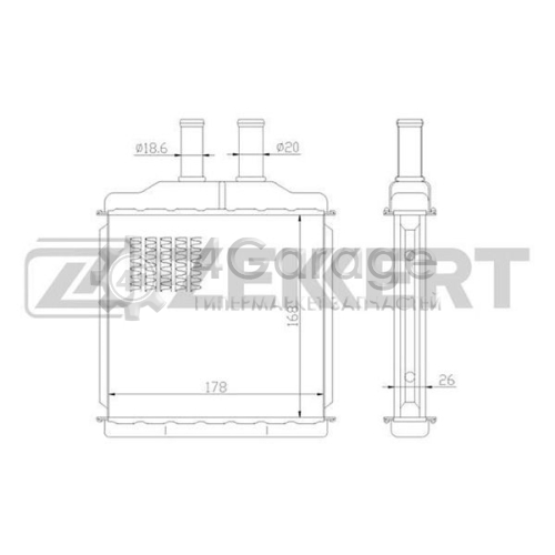 Теплообменник отопление салона ZEKKERT MK5045 в Ростове-на-Дону