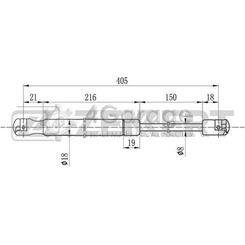 ZEKKERT GF1605 Газовая пружина крышка багажник в Красноярске