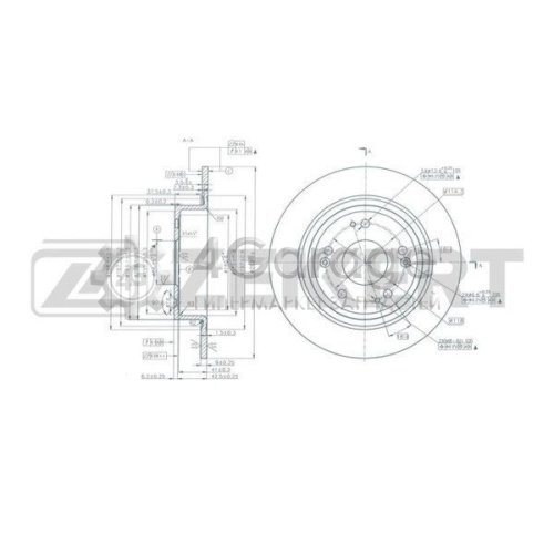 Тормозной диск ZEKKERT BS6097 в Нижнем Новгороде