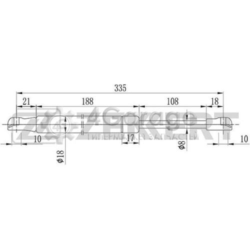 Газовая пружина капот ZEKKERT GF1423 в Нижнем Новгороде