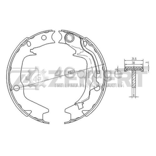 ZEKKERT BK4442 Комплект тормозных колодок