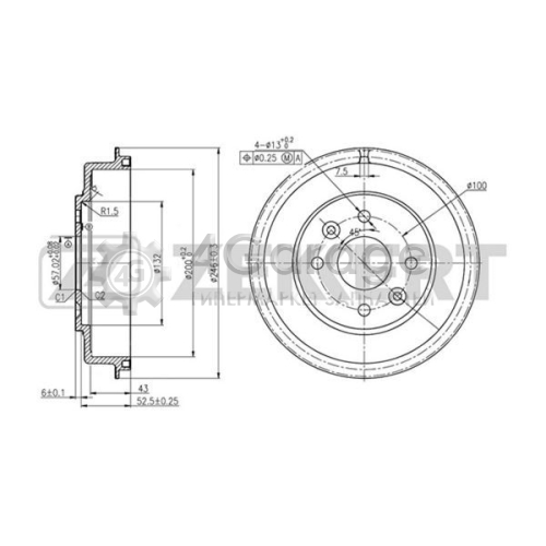 ZEKKERT BS5129 Тормозной барабан в Красноярске
