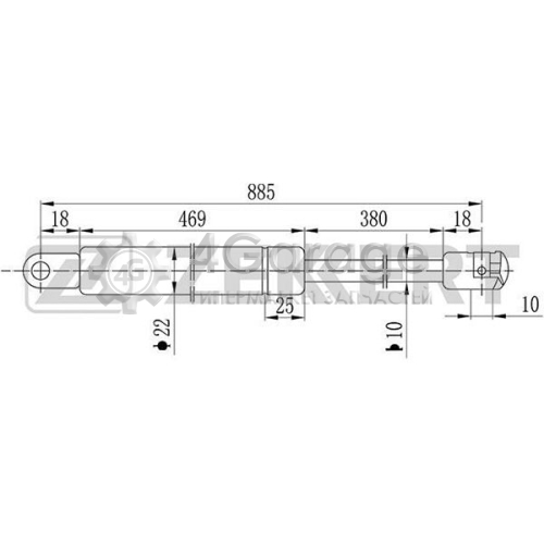 ZEKKERT GF1122 Газовая пружина капот