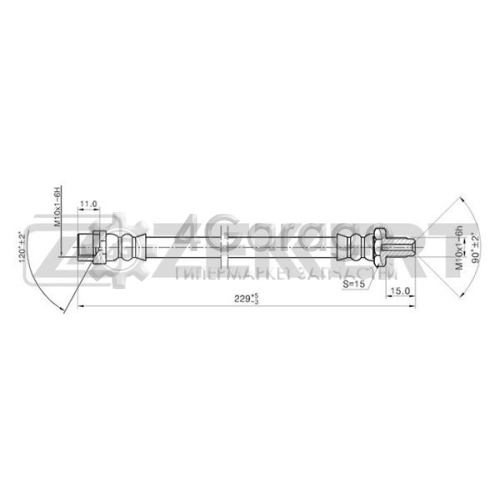 Тормозной шланг ZEKKERT BS9194 в Ростове-на-Дону