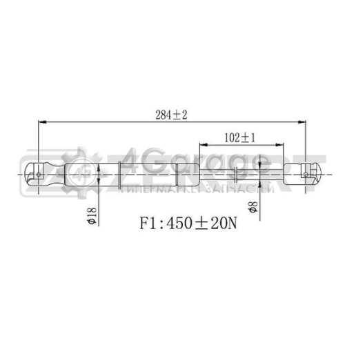 Газовая пружина капот ZEKKERT GF2465 в Москве