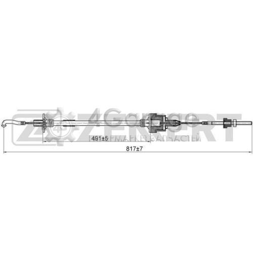Трос управление сцеплением ZEKKERT BZ1160 в Ростове-на-Дону