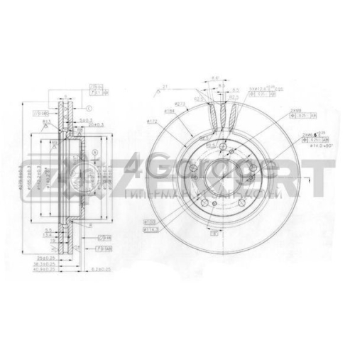 Тормозной диск ZEKKERT BS6019 в Нижнем Новгороде