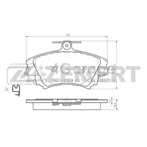 ZEKKERT BS2230 Комплект тормозных колодок дисковый тормоз в Красноярске