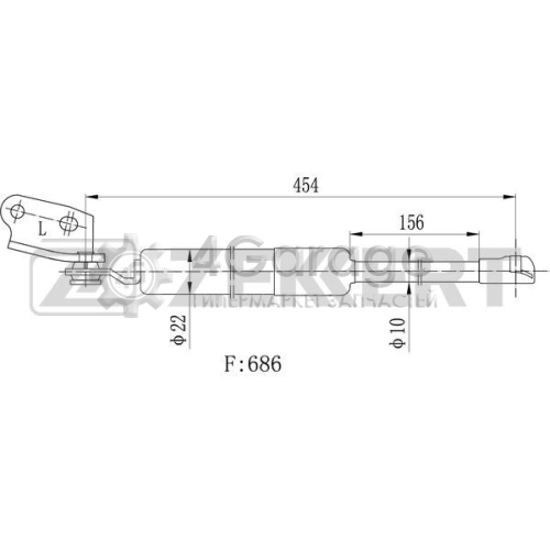 ZEKKERT GF2395 Газовая пружина крышка багажник