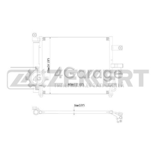 Конденсатор кондиционер ZEKKERT MK3057 в Ростове-на-Дону