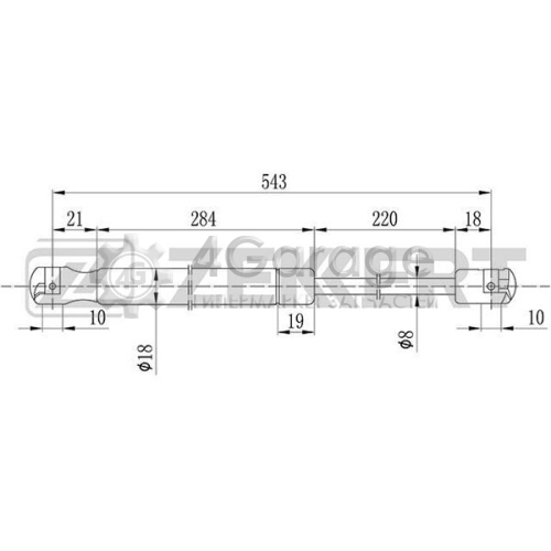Газовая пружина капот ZEKKERT GF1175 в Москве