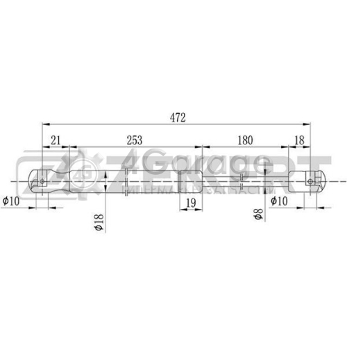Газовая пружина крышка багажник ZEKKERT GF1676 в Москве