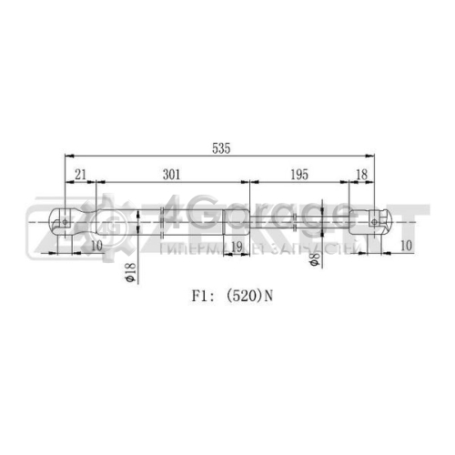 ZEKKERT GF2205 Газовая пружина крышка багажник в Красноярске