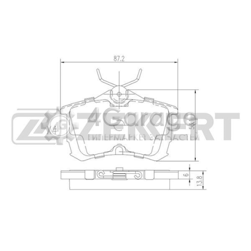 ZEKKERT BS1736 Комплект тормозных колодок дисковый тормоз в Красноярске