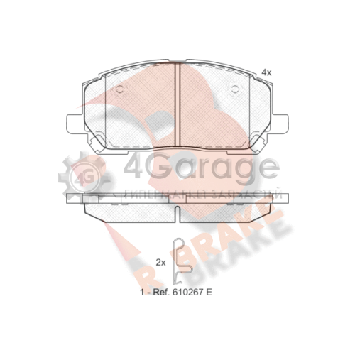 R BRAKE RB1705 Комплект тормозных колодок дисковый тормоз