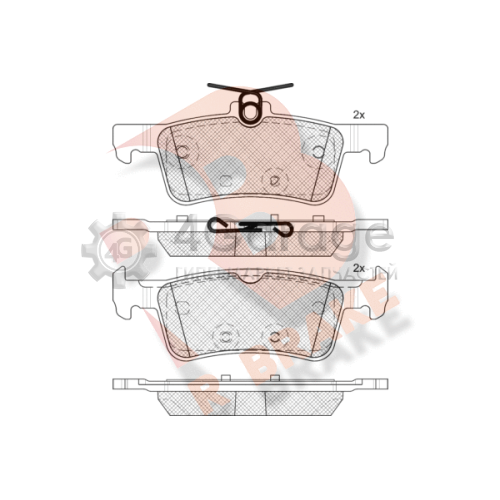 R BRAKE RB2174208 Комплект тормозных колодок дисковый тормоз