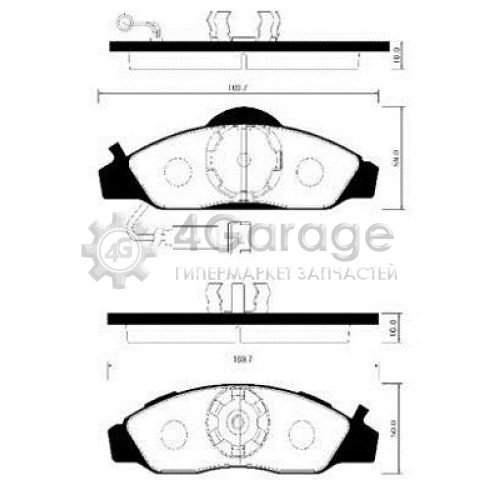 HSB GOLD HP4006 Комплект тормозных колодок дисковый тормоз