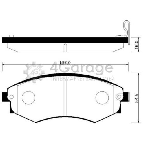 HSB GOLD HP4004 Комплект тормозных колодок дисковый тормоз