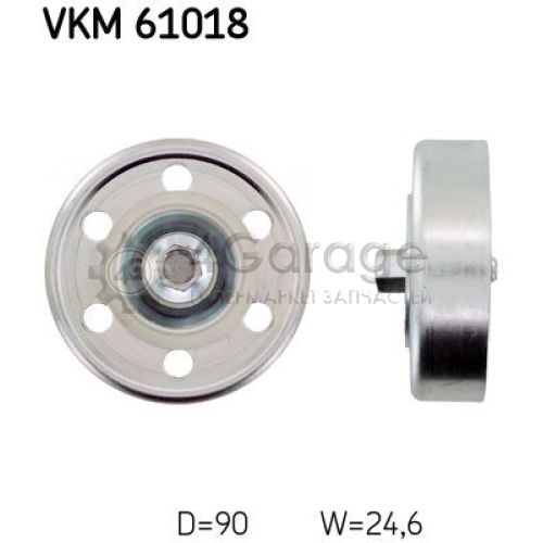 SKF VKM61018 Паразитный / ведущий ролик поликлиновой ремень