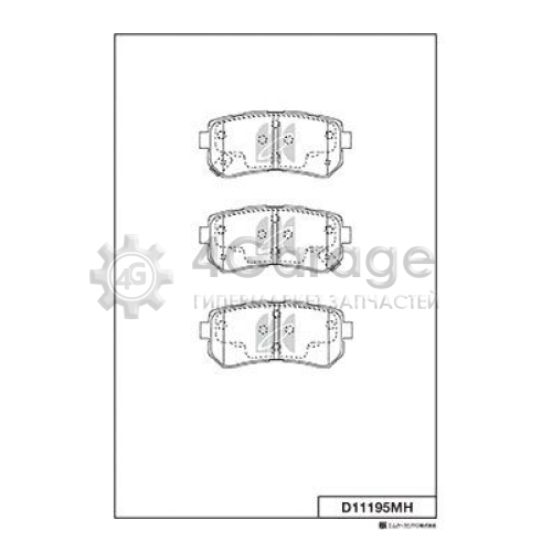 MK Kashiyama D11195MH Комплект тормозных колодок дисковый тормоз