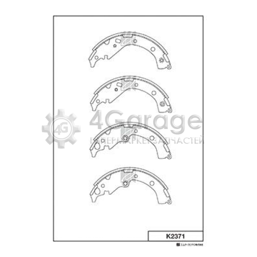 MK Kashiyama K2371 Комплект тормозных колодок
