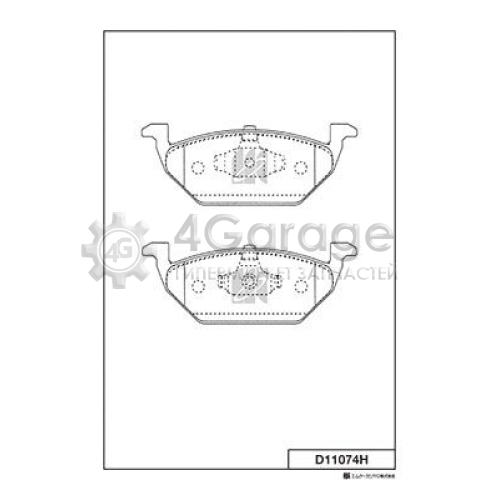 MK Kashiyama D11074H Комплект тормозных колодок дисковый тормоз