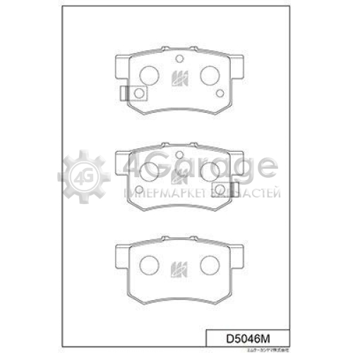 MK Kashiyama D5046M Комплект тормозных колодок дисковый тормоз