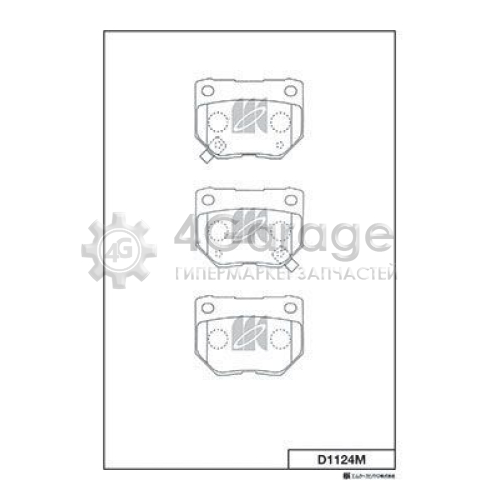 MK Kashiyama D1124M Комплект тормозных колодок дисковый тормоз