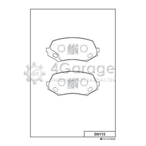 MK Kashiyama D6113 Комплект тормозных колодок дисковый тормоз
