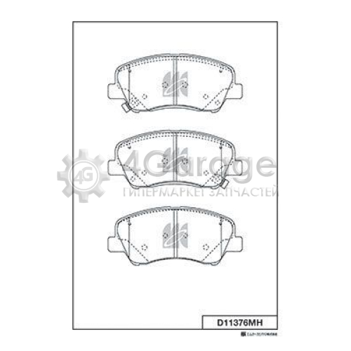 MK Kashiyama D11376MH Комплект тормозных колодок дисковый тормоз