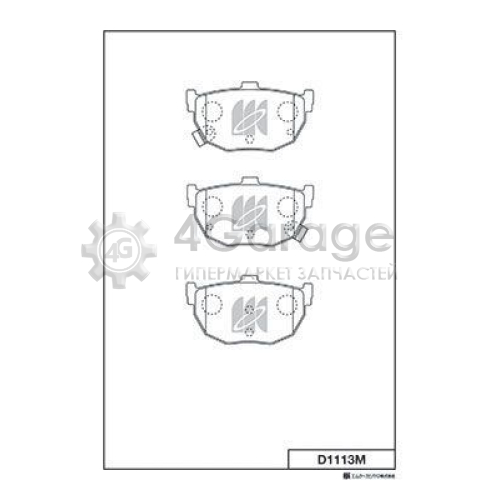 MK Kashiyama D1113M Комплект тормозных колодок дисковый тормоз